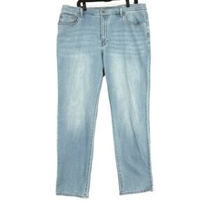 32 COOL Light Blue Denim Comfort Stretch Sweatpant Jean Jeans Size 40 x 32